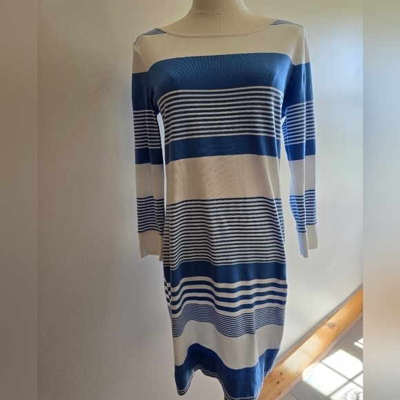 Lilly Pulitzer Marlowe Shirt Dress Blue and White Stripe 3/4 Sleeve Sz. S - Picture 12 of 12